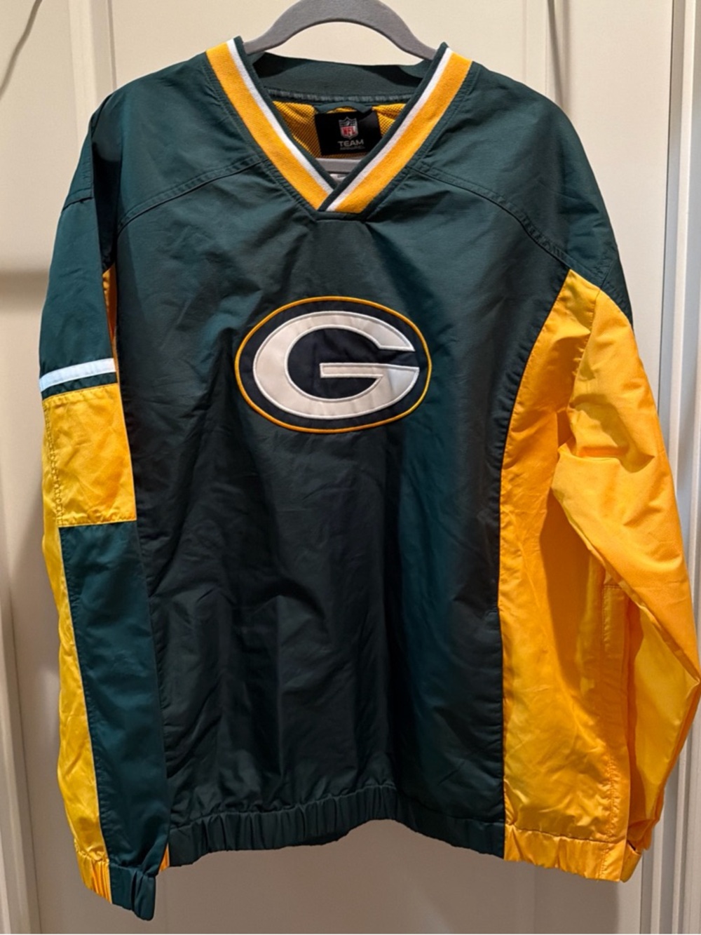 NFL Team Apparel Jacket in Green and Gold